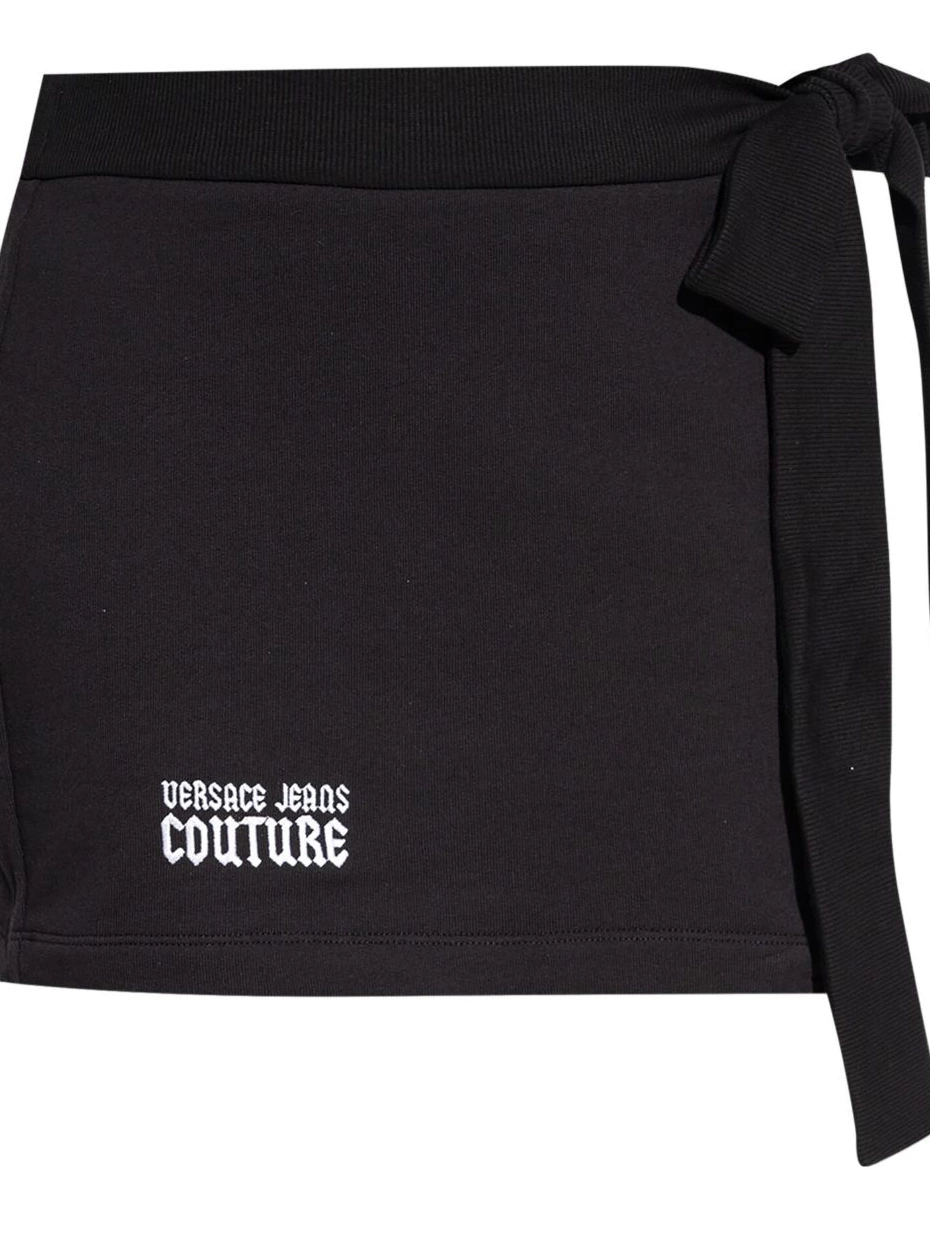 Cheap Couture Jeans skirt cotton Women mini Versace logo-embroidered 0718